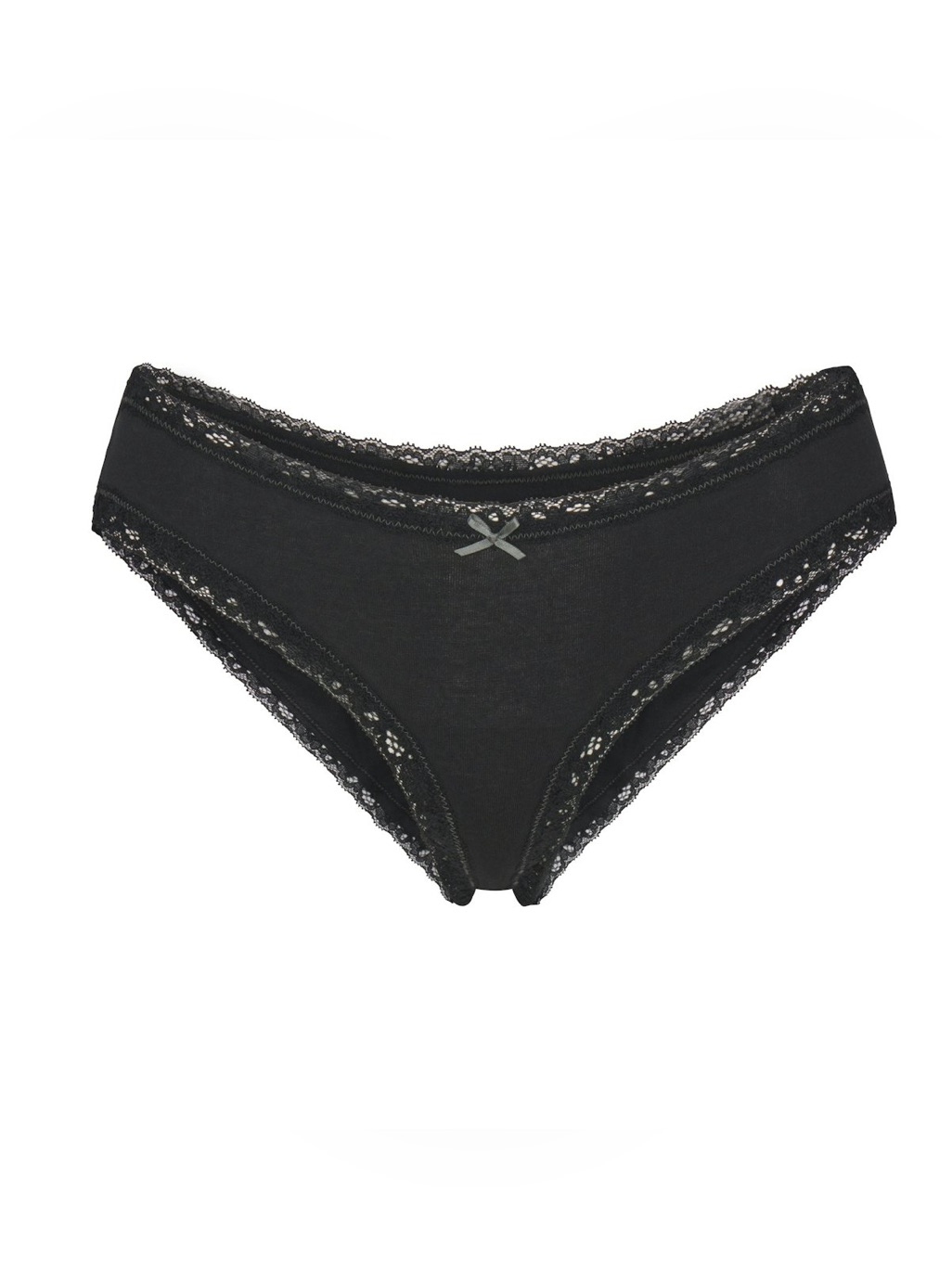 Skims Lightweight Cotton Lace Trim Brief Soot S
